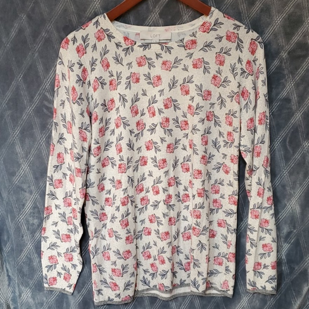 LOFT Floral Sweater